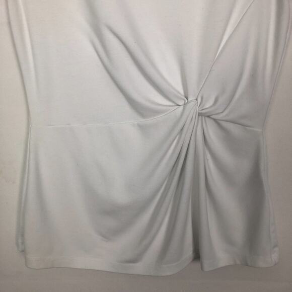 INC Twist Front Crew Neck White Top Size PS - Picture 4 of 9
